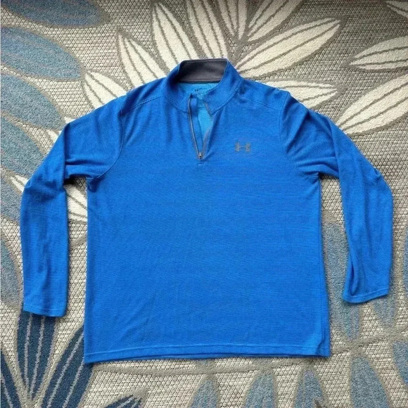 Under Armour Men’s Loose Fit Coldgear Quarter Zip Long Sleeve Pullover Sz Large - Picture 1 of 6